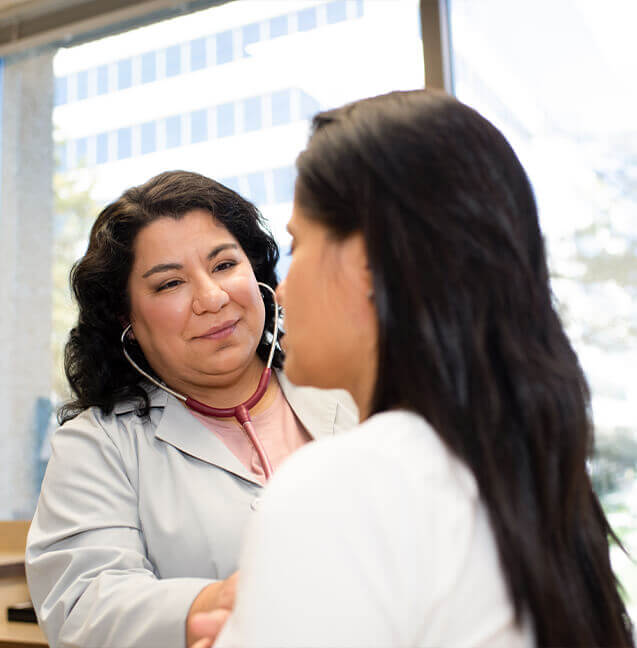 woman being screened for breast cancer 