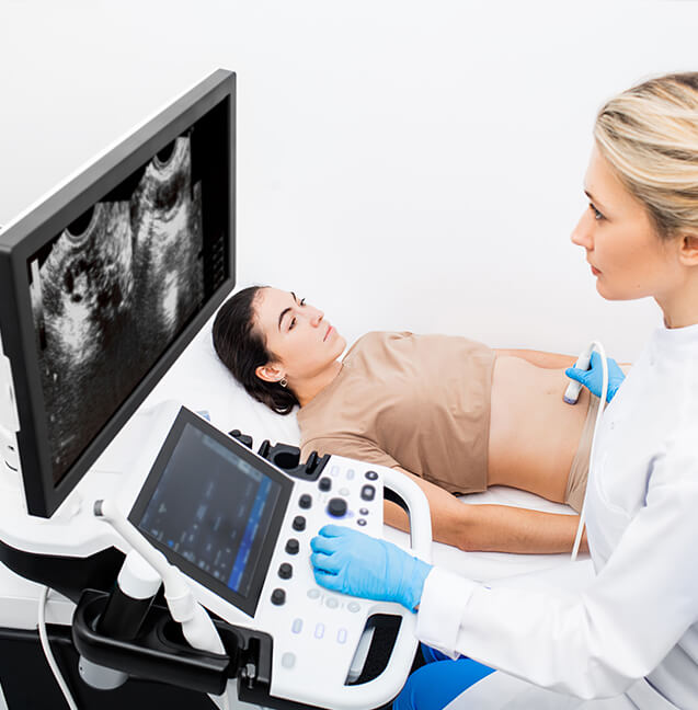 obgyn ultrasound on pregnant woman