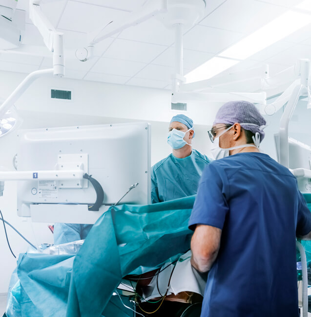 doctors performing a laparoscopy