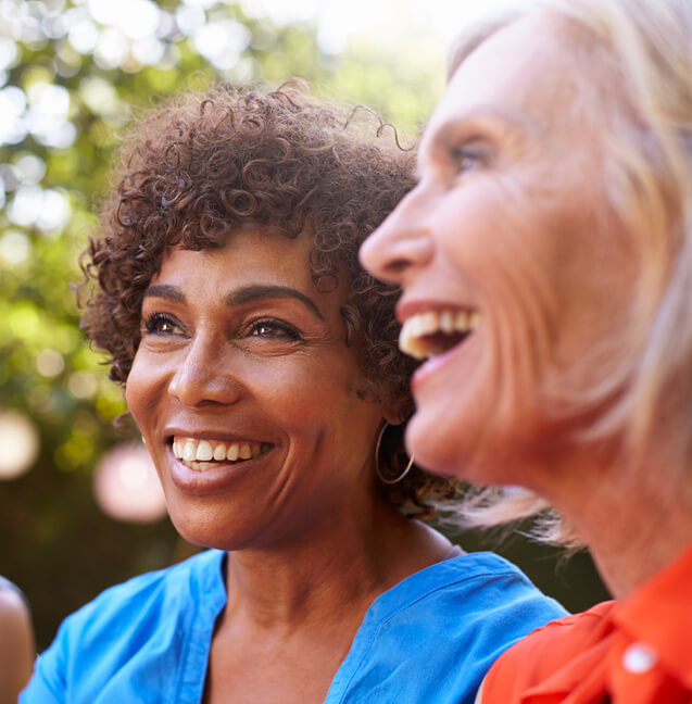 women smiling