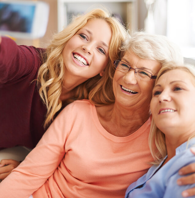 three generations on women in the family
