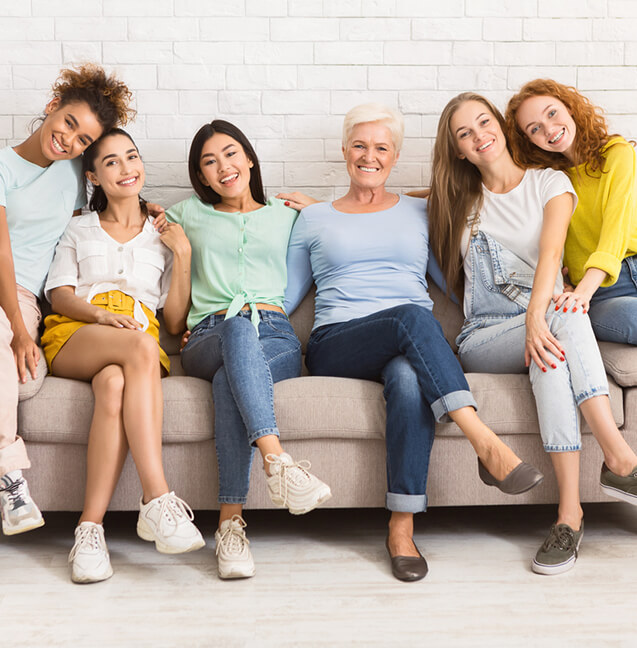 group of women smiling