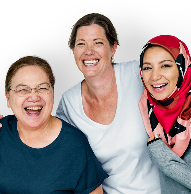 women smiling