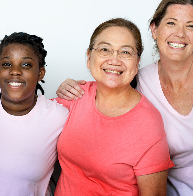 women smiling
